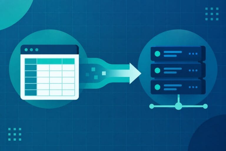 Illustration of a ledger transforming into a network diagram, representing the career pivot from accounting to IT audit